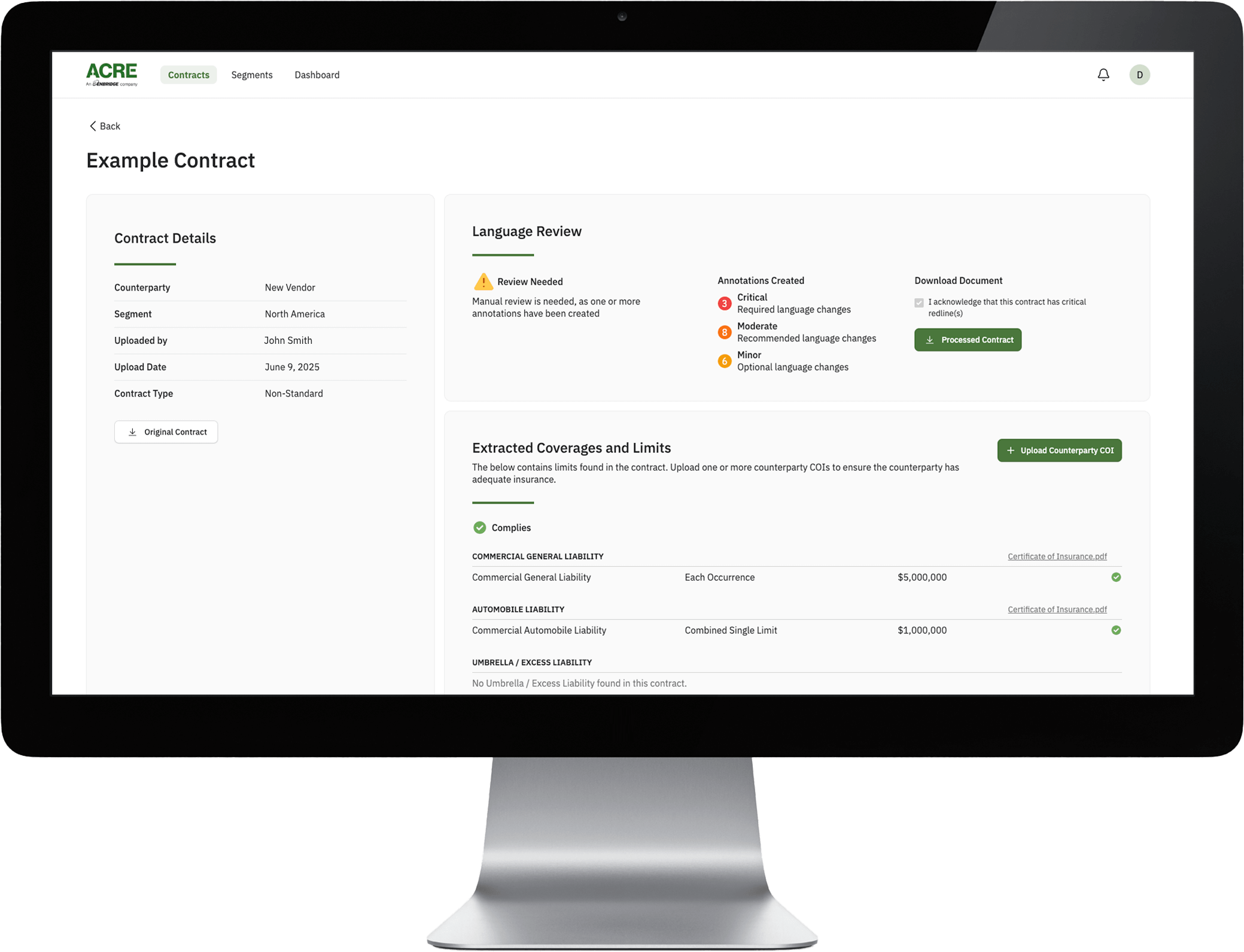 ACRE - Contract Summary